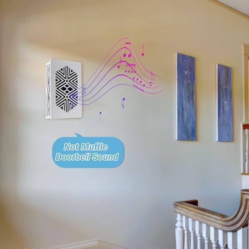 Saillong Wood Doorbell Chime Cover Box - White Universal Decorative