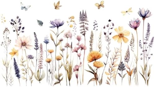 Flowers Wall Decals for Bedroom and Living Room Decor