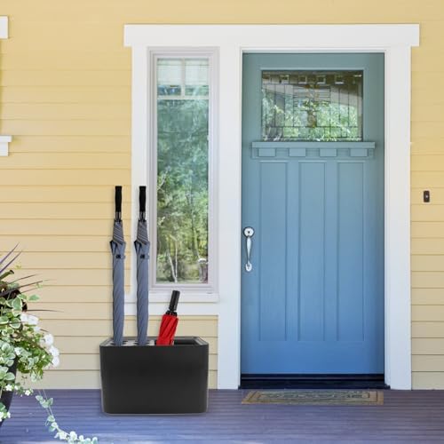 Suoyouman Umbrella Holder for Entryway with Drip Tray Black