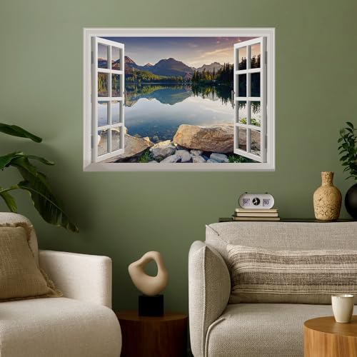 Wall26 Removable Wall Sticker Peaceful Lake in Autumn 24x32