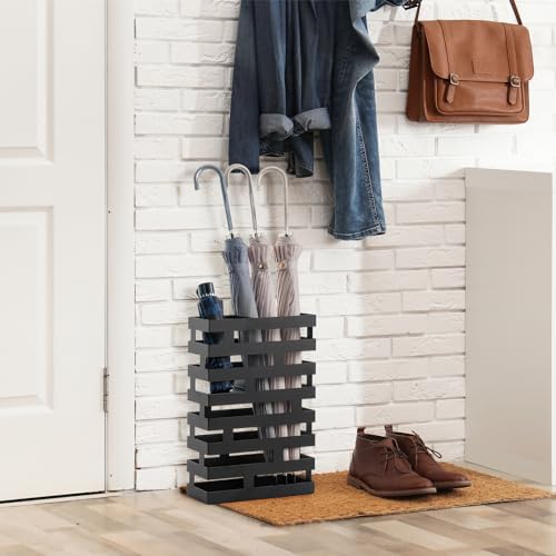MyGift 17 Inch Freestanding Umbrella Rack with Shelf