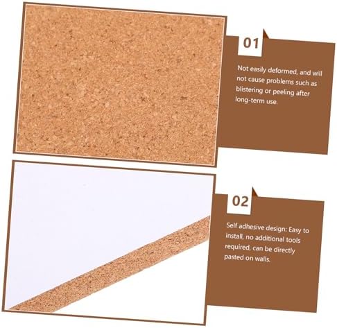 Levemolo 17x8in Adhesive Cork Board for Wall Office