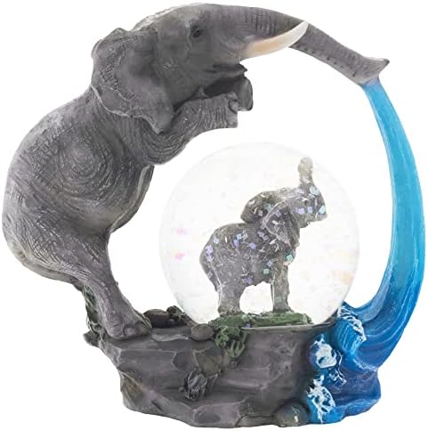 Elanze Designs Elephant Bath Time Fun Magical Whimsical Tabletop Snow Globe Figurine