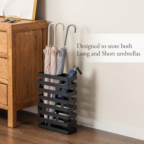 MyGift 17 Inch Freestanding Umbrella Rack with Shelf