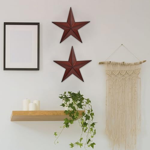 155 Inch 2Pcs Metal Barn Stars Decor