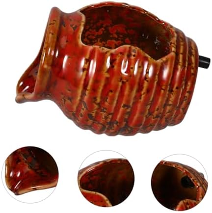 Elegant Red Ceramic Tabletop Waterfall Fountain for Zen Decor