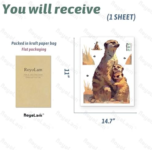 Meerkat Family Wall Decals Removable Animal Vinyl Stickers