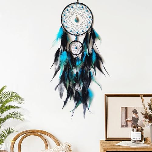 Black and Blue Dream Catcher Wall Decor