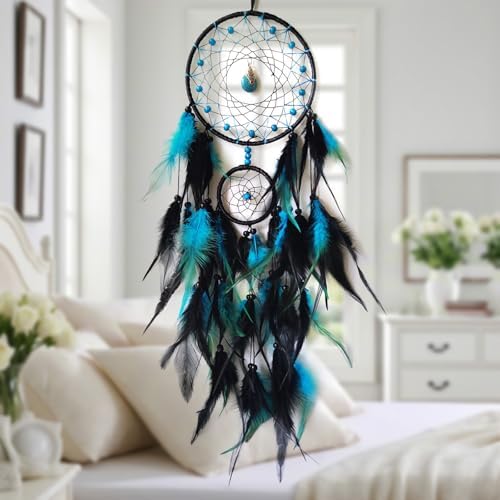Black and Blue Dream Catcher Wall Decor