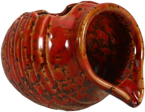 Red Ceramic Fountain Planter for Garden Outdoor Decoration