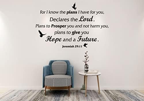 Jeremiah 2911 Scripture Wall Decal - Christian Bird Decor