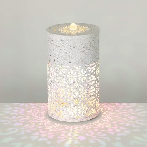 Sullivans Moroccan Style LED Tabletop Fountain - 12 Inch White Speckled