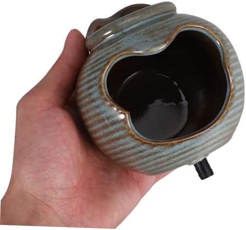 Ciieeo Ceramic Waterfall Jar for Tabletop Fountain and Decor