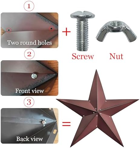 24 Inch Rustic Metal Barn Star Wall Decor