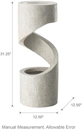 Glitzhome Decorative Tiered Outdoor Water Fountain with LED Light