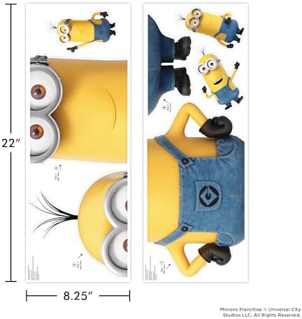 Despicable Me Minions Kevin Wall Decals Set of 4