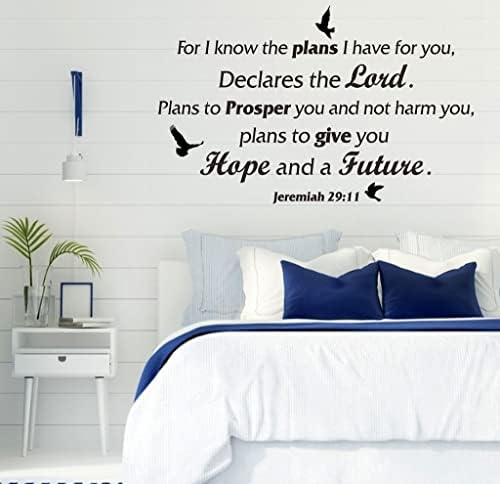 Jeremiah 2911 Scripture Wall Decal - Christian Bird Decor