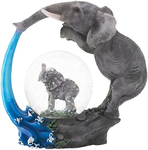 Elanze Designs Elephant Bath Time Fun Magical Whimsical Tabletop Snow Globe Figurine