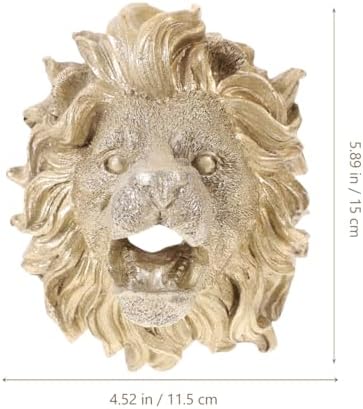 IMIKEYA Wall-Mount Garden Fountain Lion Head Sprayer Nozzle