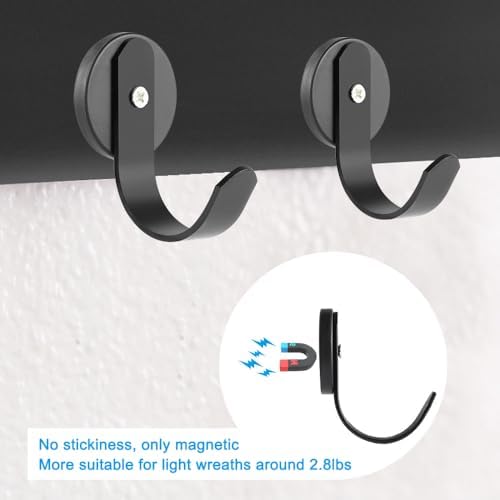Picowe 2 Pack Magnetic Wreath Hanger for Front Door
