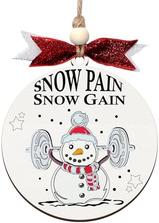 Snow Pain Snow Gain Gym Christmas Ornaments 2024