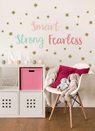 Inspirational Wall Stickers Smart Strong Fearless