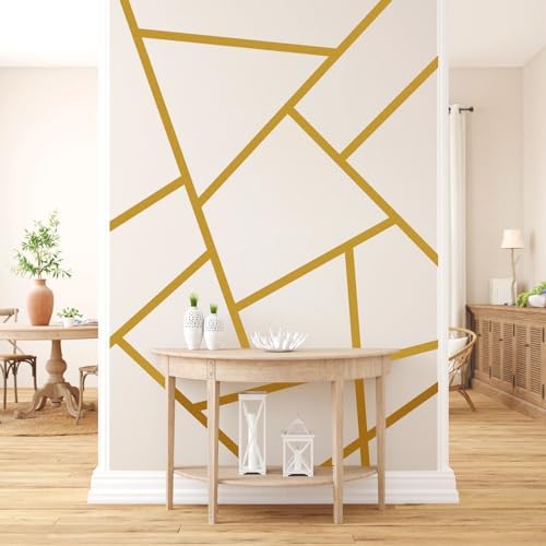 Easma Gold Stripe Wall Decals Metallic Line Wall Decor