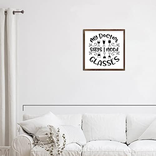 Ditooms Framed Wood Sign Plaque 7x7 Inch