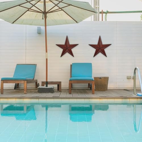 155 Inch 2Pcs Metal Barn Stars Decor