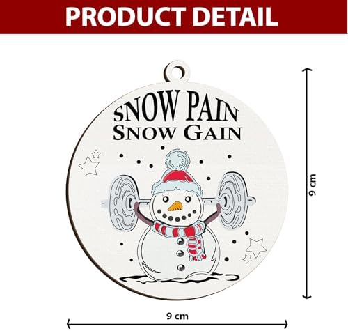 Snow Pain Snow Gain Gym Christmas Ornaments 2024