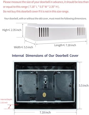 ORYX Doorbell Chime Cover Box - White with Piano Paint Design