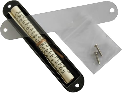 Holy Land Market Messianic Seal Mezuzah Case - Heavy Pewter 35 Inch