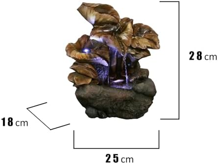 Hi-Line Gift Ltd Leaf Fountain with LED Lights