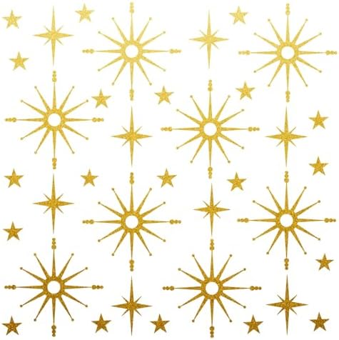 Gold Star Wall Decals for Bedroom Living Room Decor