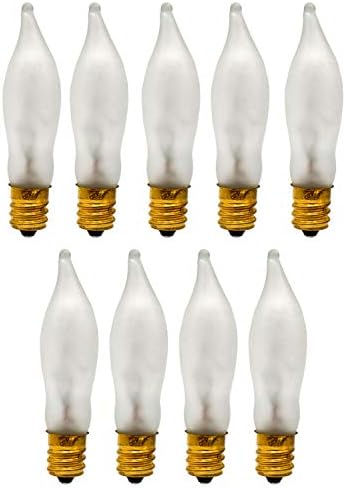 Frosted White Electric Menorah Bulbs 9 Pack