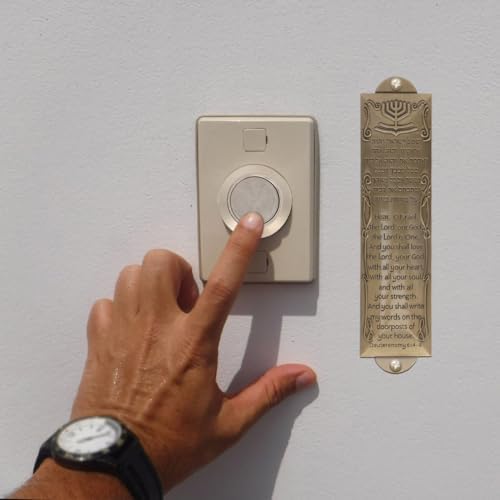Luxshiny Jerusalem Mezuzah Case with Scroll