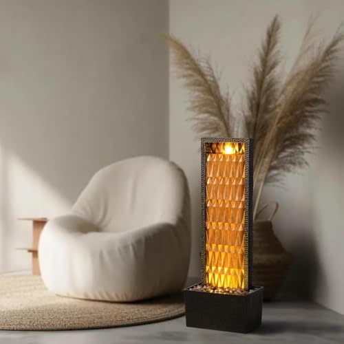 Indoor Outdoor Water Fountain with Soothing Waterfall Effect