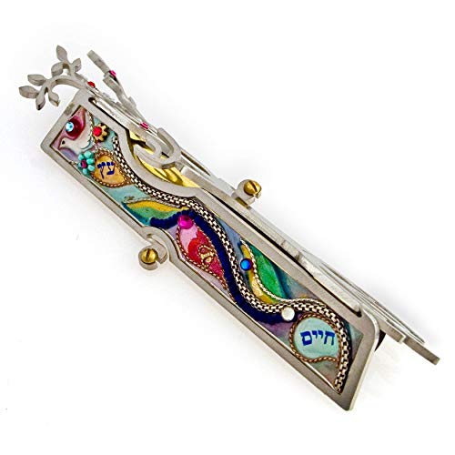 Seeka Modern Panel Tree of Life Mezuzah - M0384 1