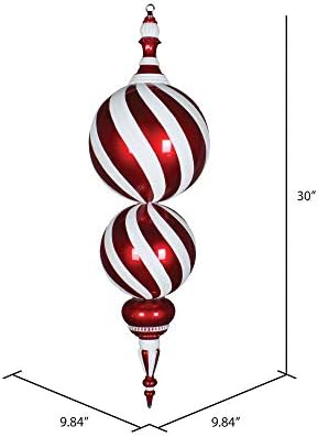 Vickerman 30 Inch Stripe Candy Finish Ornament