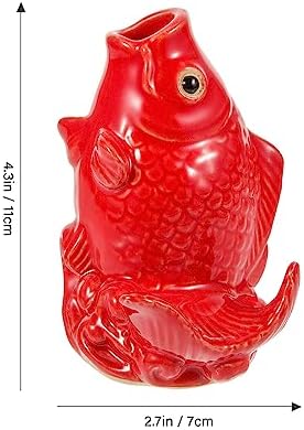 Yardwe Carp Fish Fountain Spitter Decorative Pond Statue