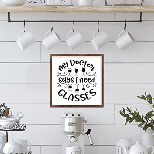 Ditooms Framed Wood Sign Plaque 7x7 Inch