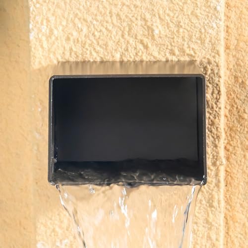 PONDO 6 Inch Square Water Fountain Spout - 316 Stainless Steel