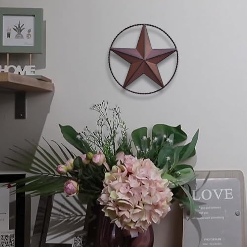 65 Inch Red Metal Barn Star Wall Decor
