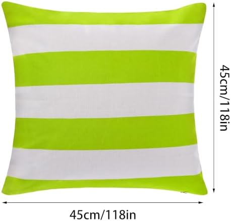 4 Pack Green White Waterproof Pillow Covers for Outdoor Use
