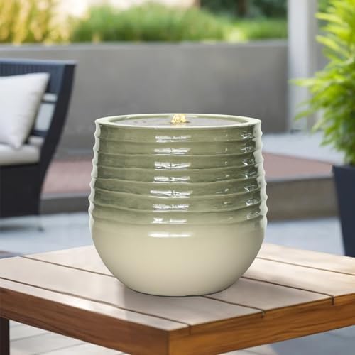 108 Inch Modern Bubbling Water Fountain with LED Light