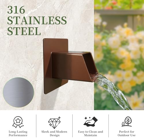 316 Stainless Steel 12-Inch Wall-Mounted Water Spout