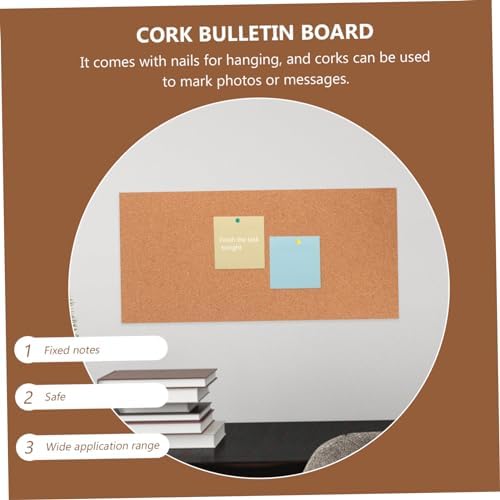BIUDECO Adhesive Cork Bulletin Board for Wall Decor