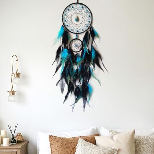 Black and Blue Dream Catcher Wall Decor