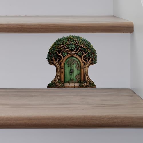 Beautiful Tree Fairy Door Wall Sticker - Removable Decal
