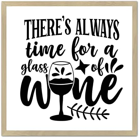 Ditooms Framed Wood Sign Plaque 7x7 Inch 1